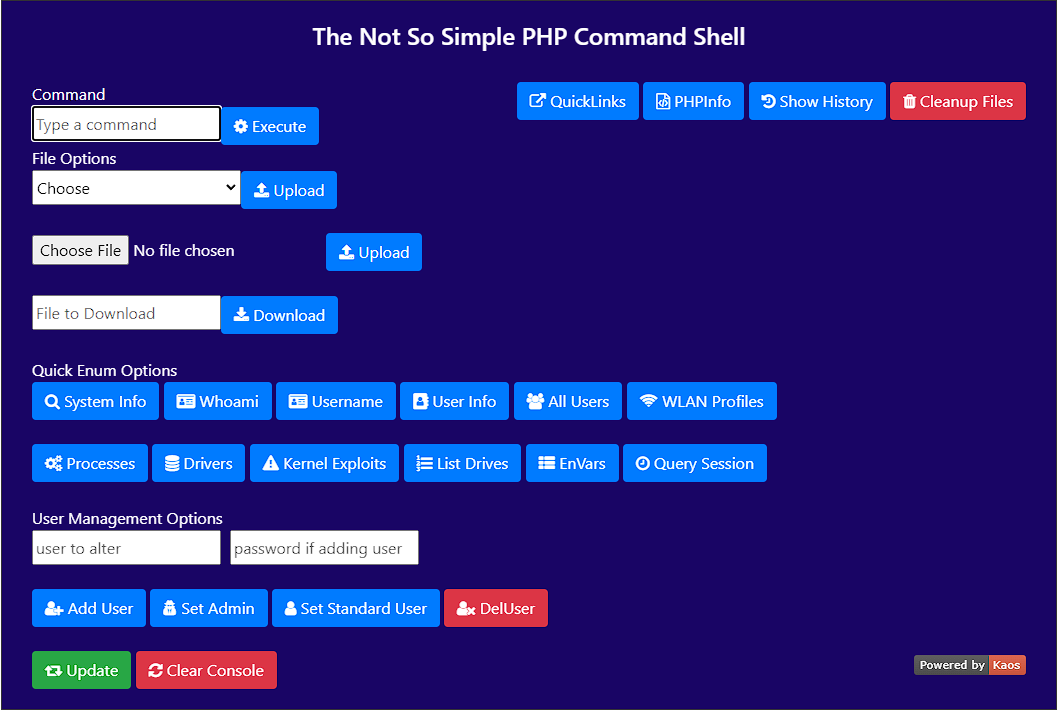 PHP Command Shell