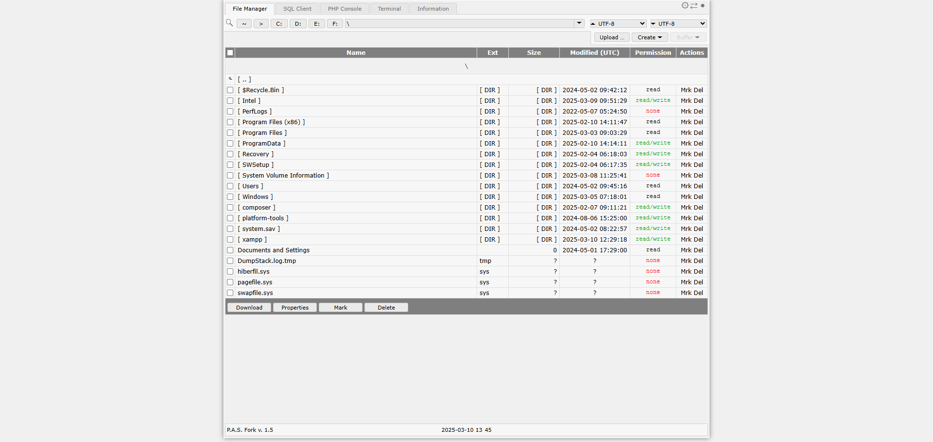 P.A.S.-Fork أداة Webshell لاختبار الاختراق